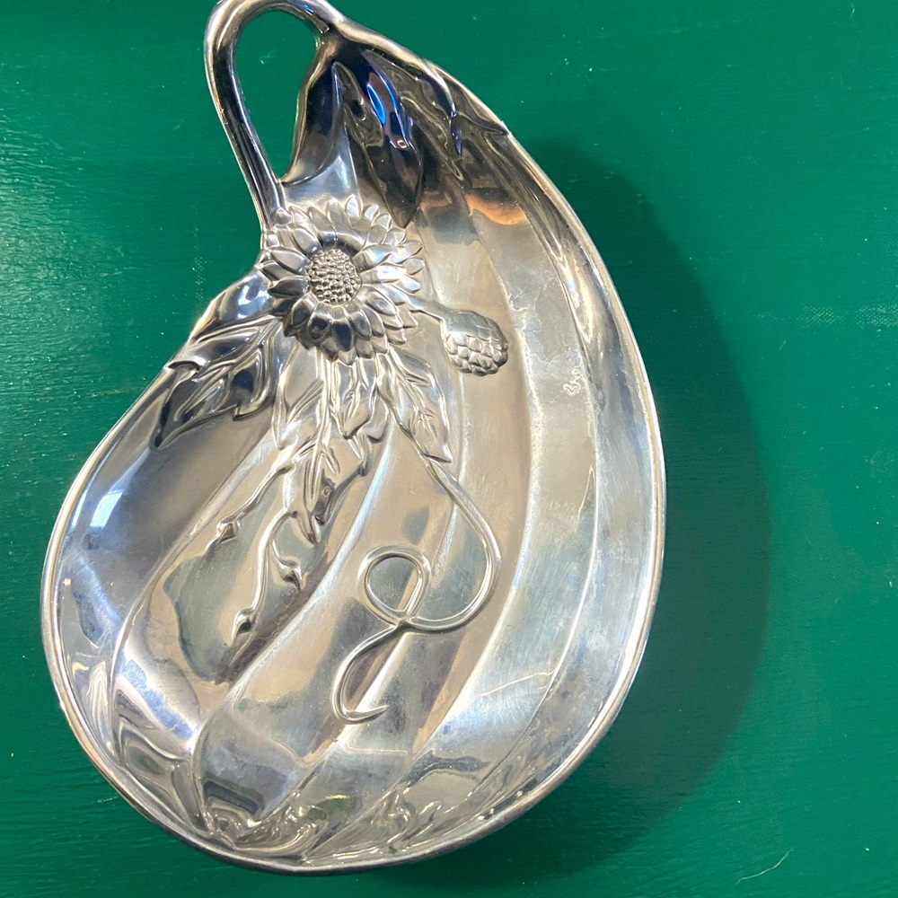 Fitz & Floyd silver tray squash